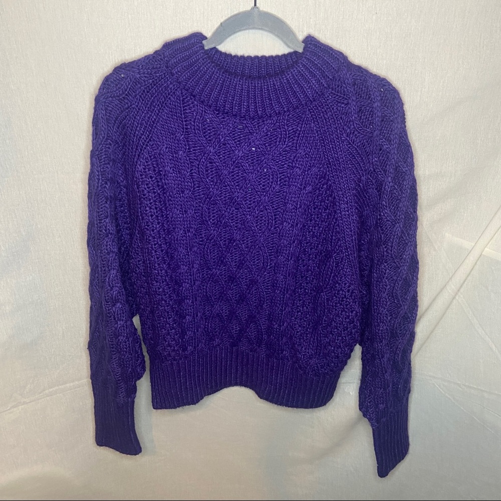 H&M Cable Knit Sweater (Purple)